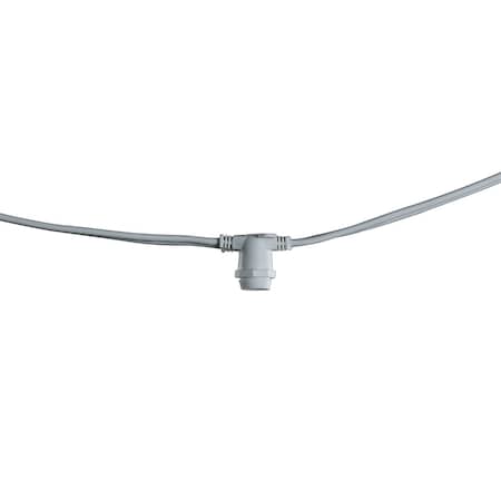 Bulbrite 25 ft, 15-Socket Decorative String Light Kit, E12 Base Bulbs not Included, White 810050